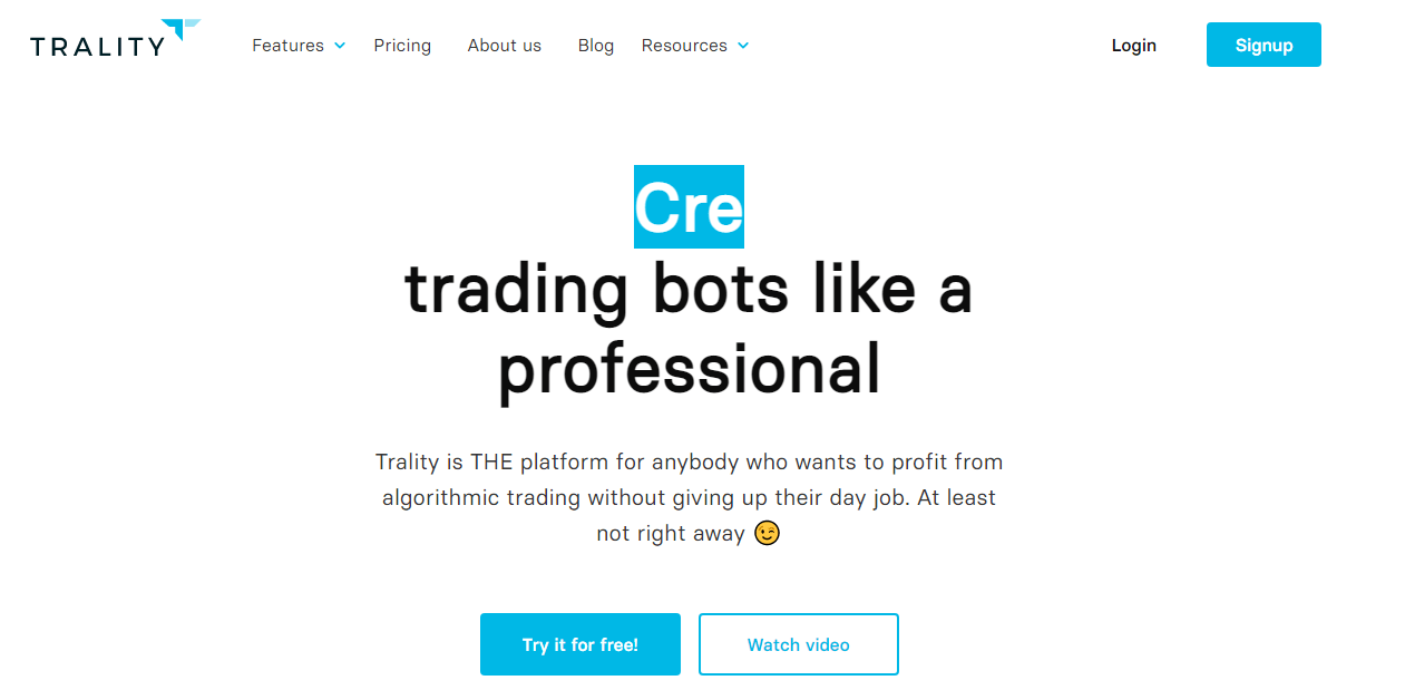 Trality trading bot 5percbitcoin